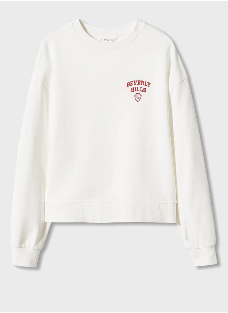 MANGO - Youth Slogan Sweatshirt - Image 1