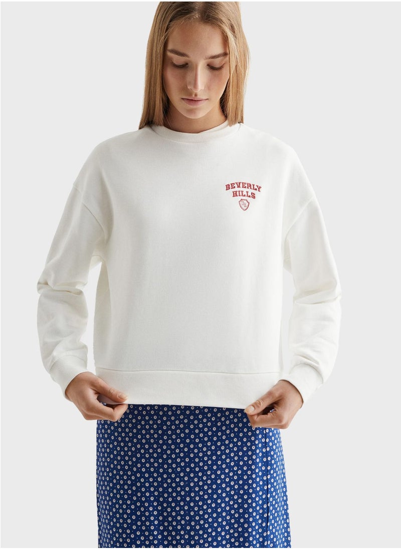 MANGO - Youth Slogan Sweatshirt - Image 1