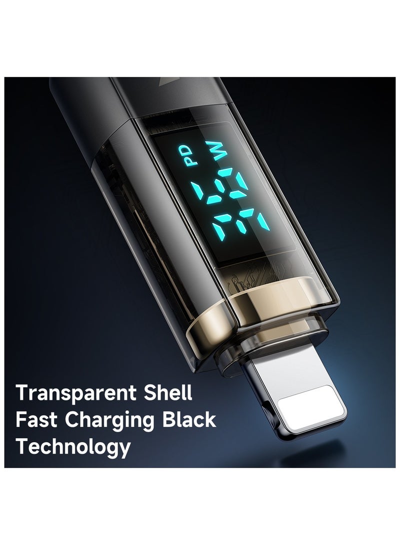 MCDODO Type-C to Lightning Fast Charging Cable 36W 1.2m with Digital Display Power Monitoring Auto Power Off PD Support Compatible with iPhone iPad AirPods - Image 2