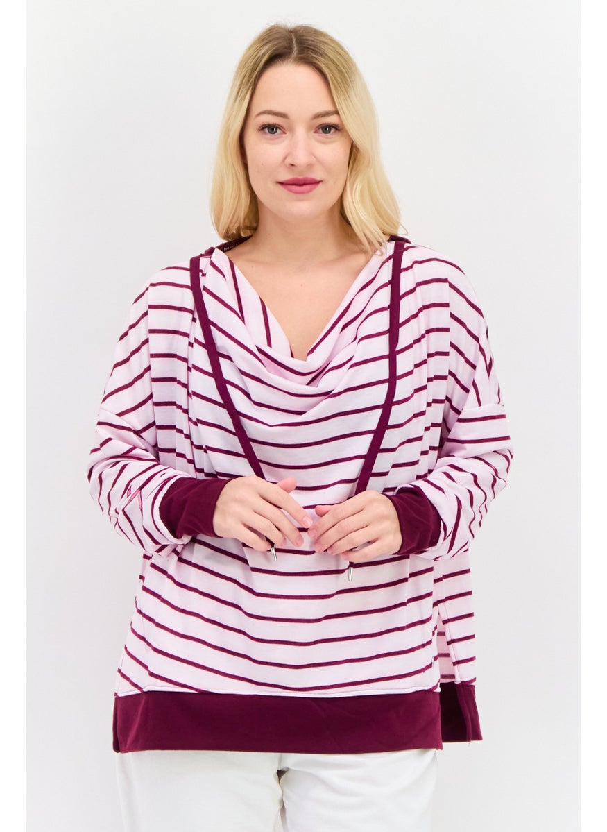 Jones New York - Women Sportswear Fit Long Sleeve Walking Sweatshirts, Pink - Image 1