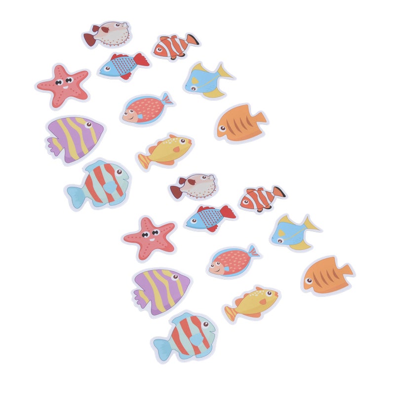 2 Sets Nonslip Bathtub Stickers Matte Colorful Fish Self Adhesive Waterproof Mouldproof Safe for Baby Shower - Image 2