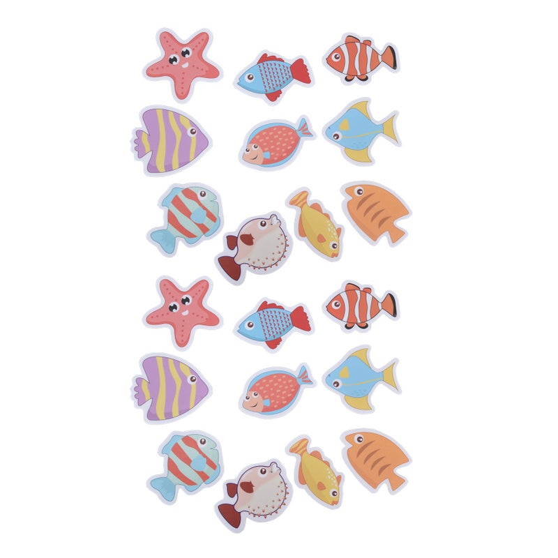2 Sets Nonslip Bathtub Stickers Matte Colorful Fish Self Adhesive Waterproof Mouldproof Safe for Baby Shower - Image 4