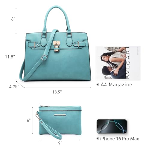 Dasein Women Handbags and Purses Ladies Shoulder Bag Top Handle Satchel Tote Work Bag with Wallet - Image 4