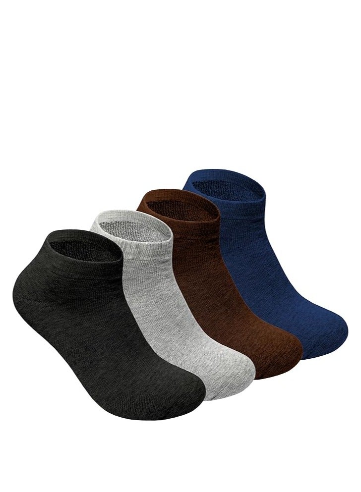 Tango Multi Pack Men's Short Ankle Cushion Socks - Comfort Fit Polyester Socks for Men - Free size EU 40 to 45  - Image 1
