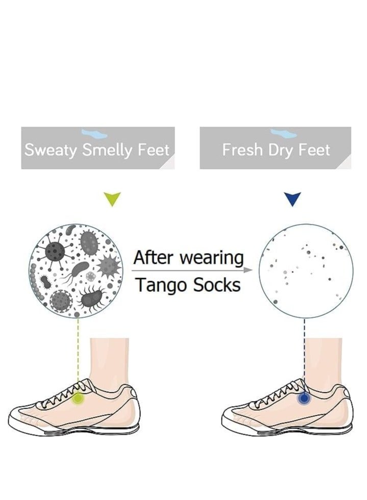 Tango Multi Pack Men's Short Ankle Cushion Socks - Comfort Fit Polyester Socks for Men - Free size EU 40 to 45  - Image 5