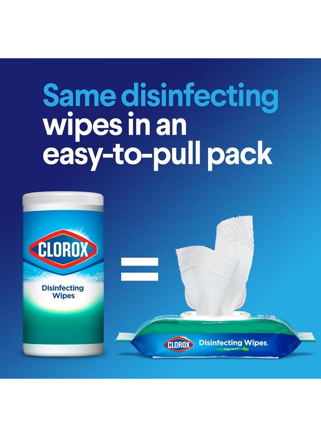 Clorox Disinfecting Wipes, Bleach Free Cleaning Wipes, Household Essentials, Fresh Scent, Moisture Seal Lid, 75 Wipes, Pack of 3 (New Packaging)  - Image 3