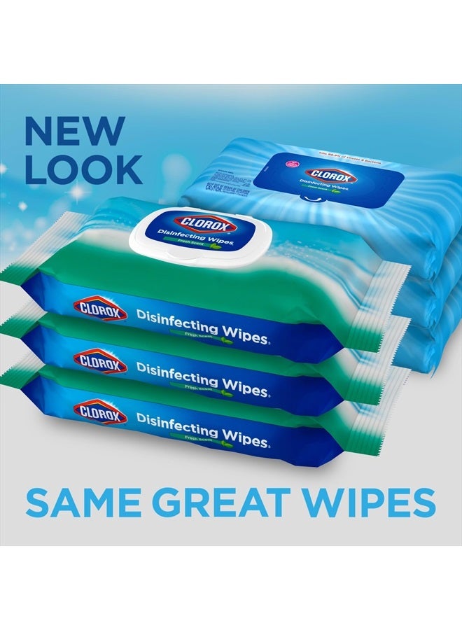 Clorox Disinfecting Wipes, Bleach Free Cleaning Wipes, Household Essentials, Fresh Scent, Moisture Seal Lid, 75 Wipes, Pack of 3 (New Packaging)  - Image 2