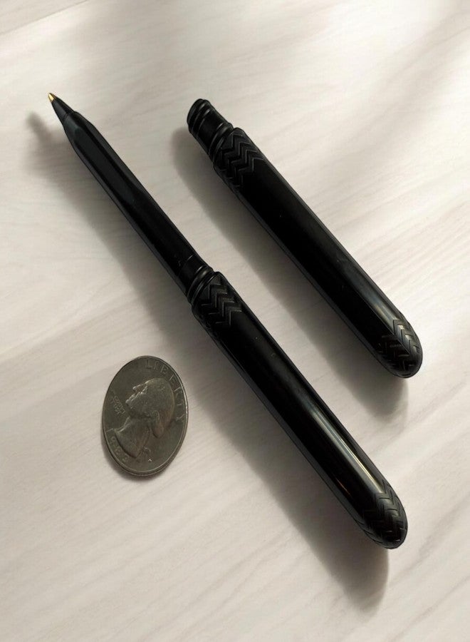 بوكا أقلام الجيب المصنوعة في الولايات المتحدة الأمريكية - عبوة من 8 أقلام - قلم حبر جاف أسود صغير الحجم، وبسعر معقول، وخفيف الوزن، للاستخدام اليومي - مقاوم للماء ويطفو على الماء - صغير الحجم، وكبير الكتابة (أسود) - Image 2