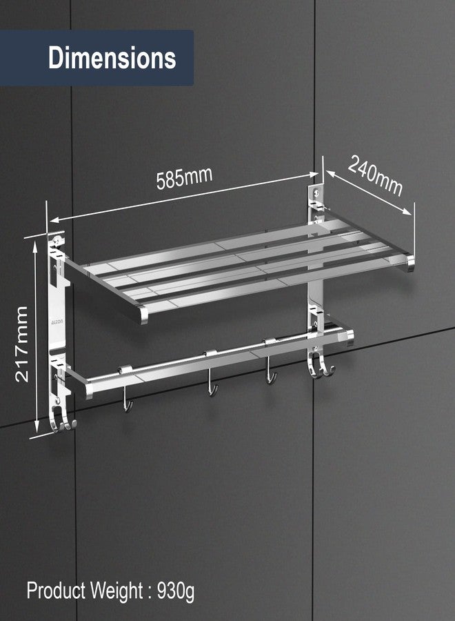 ALTON BTA30010, Stainless Steel Folding Towel Rack for Bathroom/Towel Stand/Hanger/Bathroom Accessories (24 Inch-Chrome) - Image 1
