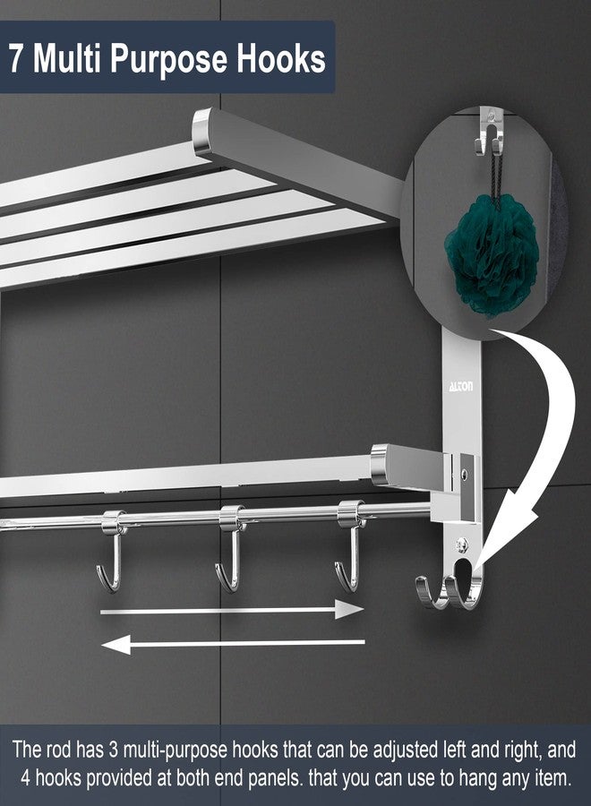 ALTON BTA30010, Stainless Steel Folding Towel Rack for Bathroom/Towel Stand/Hanger/Bathroom Accessories (24 Inch-Chrome) - Image 4