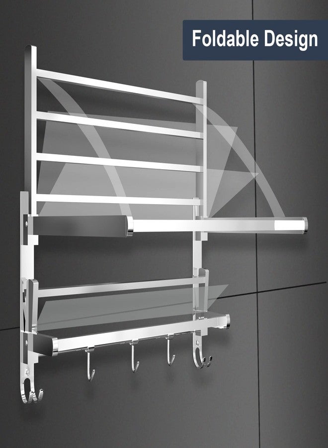 ALTON BTA30010, Stainless Steel Folding Towel Rack for Bathroom/Towel Stand/Hanger/Bathroom Accessories (24 Inch-Chrome) - Image 2