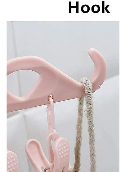 Pamidhar Pamidhar10 in 1 Multipurpose Clothes Hanger Laundry Hanger with 10 Clips Foldable Wall Mounted Drying Racks Multicolor  - Image 3