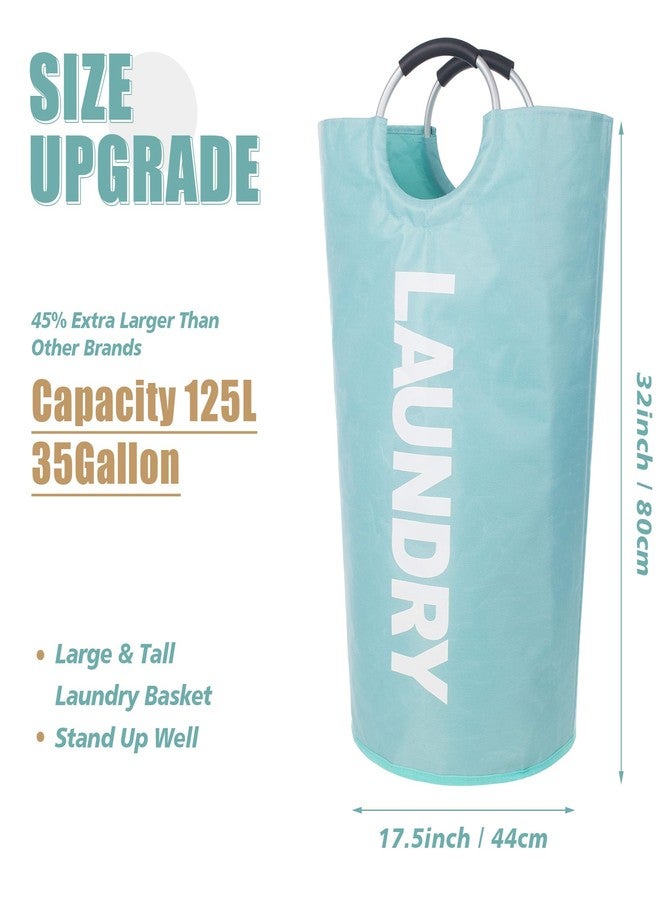 Twira 125L Pro XX-Large Laundry Baskets, Laundry Hamper Stands Up Well, Laundry Bag with Padded Handles, Waterproof Laundry Basket Collapsible, Clothes Hamper for College, Bathroom (Light Blue) - Image 2