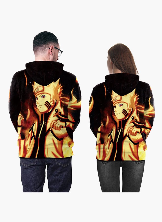 هودي بأكمام طويلة وطبعة ثلاثية الأبعاد متعدد الألوان - Image 4