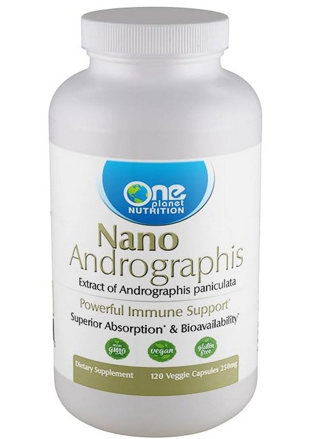 One Planet Nutrition Nano Andrographis 500 mg Veggie Capsules (120 Servings), Andrographis paniculata Extract, Nano for Superior Absorption, Supports Overall Wellness, Non-GMO, Vegan, Gluten-Free - Image 1