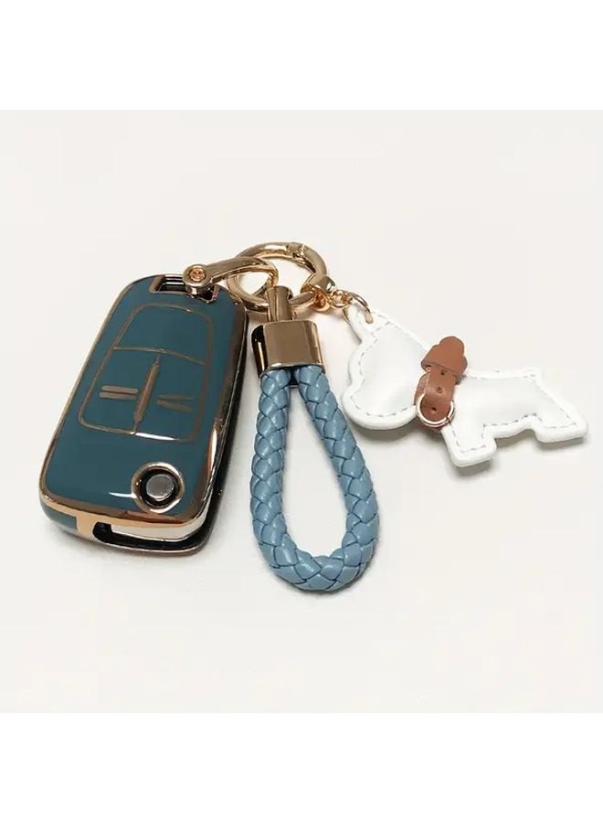 Black Smart Key Case Cover Shell Fob With Keychain For Opel Car Astra Corsa Insignia - Image 2