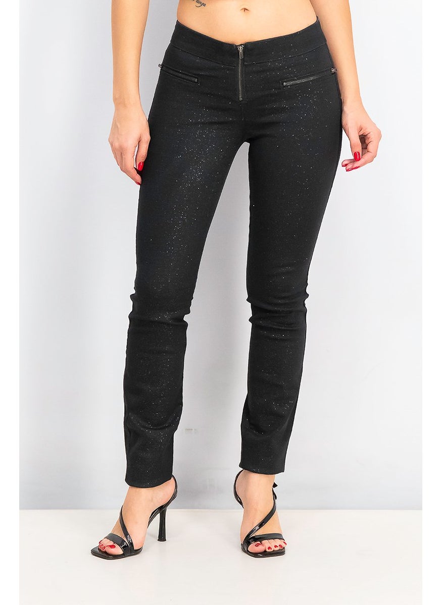 GUESS Women Regular Fit Stretchable Denim Jeans, Black  - Image 1
