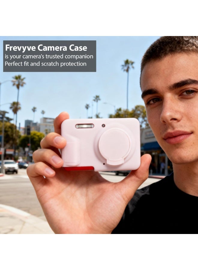 QIRG Case for Kodak PIXPRO FZ55 Digital Camera Accessories, Soft Silicone Protective Case, Slim Fit Sleeve with Removable Lens Cover and Screen Protector, Lightweight, Anti-Scratch (Jelly Pink) - Image 2
