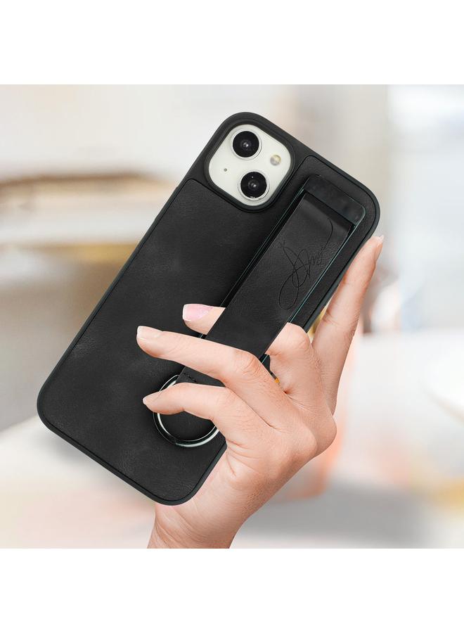 اس-توب جراب لهاتف iPhone 14 Plus مزود بحامل معصم وغطاء خلفي من الجلد - Image 5