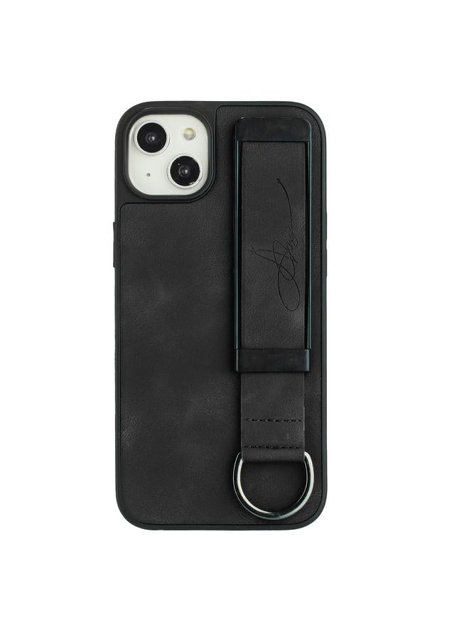 اس-توب جراب لهاتف iPhone 14 Plus مزود بحامل معصم وغطاء خلفي من الجلد - Image 2