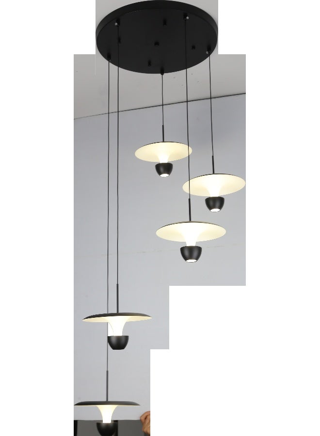 Hummer Modern black chandelier with cream lighting, 36 watts  - Image 1
