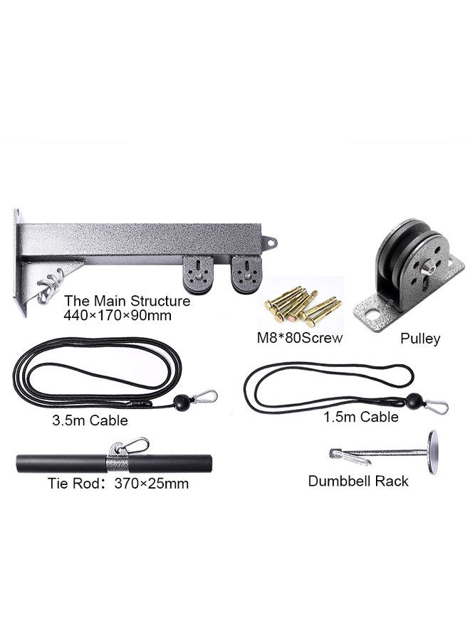Generic - Weight Cable Pulley System,Gym DIY Home Gym Fitness Pulley Cable Machine Attachment System - Image 1