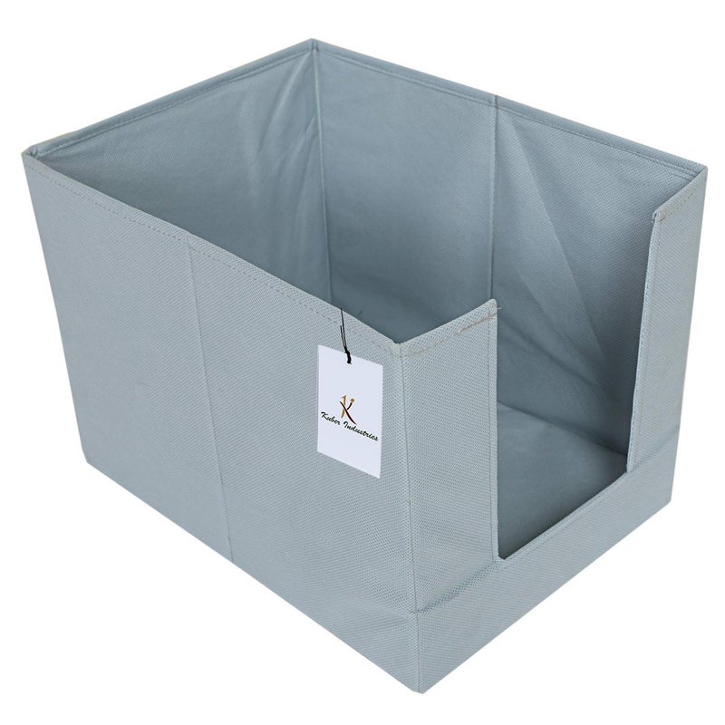 Kuber Industries Kuber Industries Non Woven Shirt Stacker Wardrobe Organizer Set of 2 Pieces Black and GreyCTKTC31855 Standard Size  - Image 2