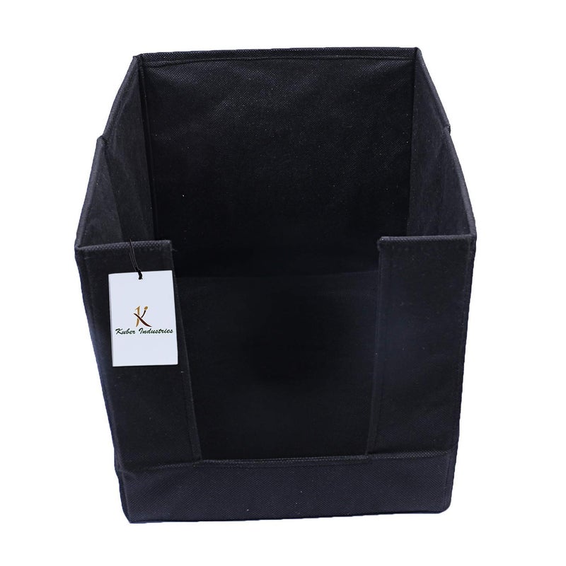 Kuber Industries Kuber Industries Non Woven Shirt Stacker Wardrobe Organizer Set of 2 Pieces Black and GreyCTKTC31855 Standard Size  - Image 3