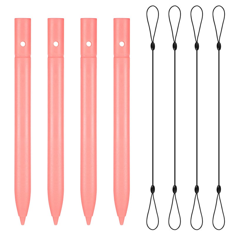 Flutesan 4.5 Inch LCD writing Tablet Pen Replacement 4 Pcs Kids Stylus Pen for Drawing Tablet Doodle Pad with 4 Hanging Rope(Light Pink) - Image 1