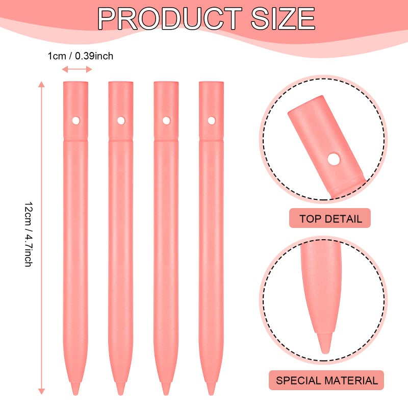 Flutesan 4.5 Inch LCD writing Tablet Pen Replacement 4 Pcs Kids Stylus Pen for Drawing Tablet Doodle Pad with 4 Hanging Rope(Light Pink) - Image 2