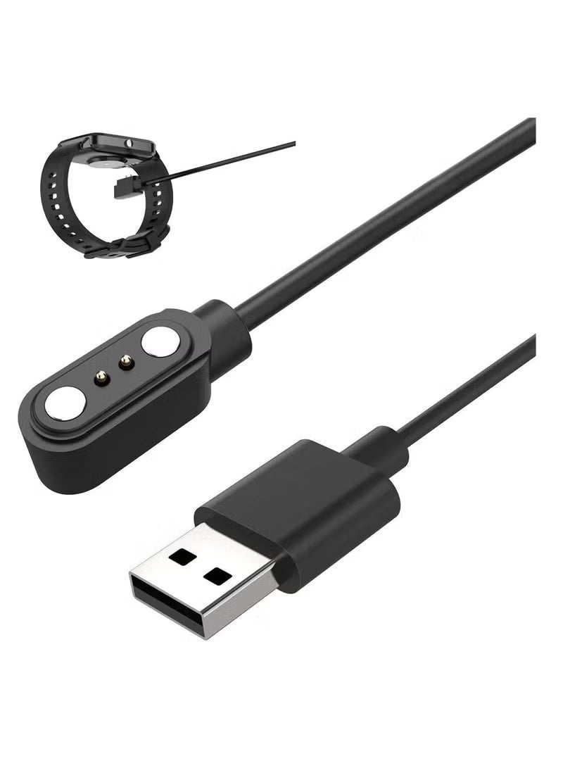 شاحن ساعة ذكية مغناطيسي بطول 3.3 قدم، كابل شحن USB متوافق مع ساعات YAMAY VeryFitPro SW023 ID205L SW021 ID205U ID205S SW025 Uwatch 3 3S 2 2S - Image 1