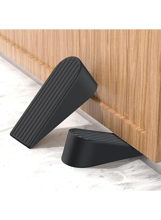 2 حزمة كبيرة الباب سدادات، إضافية كبيرة الباب المطاطي سدادات، لأسفل الباب، الباب المطاطي يتوقف، غير الخدش سدادات اسفين، غير انزلاق ومتانة، لجميع أسطح الأرضية - Image 1