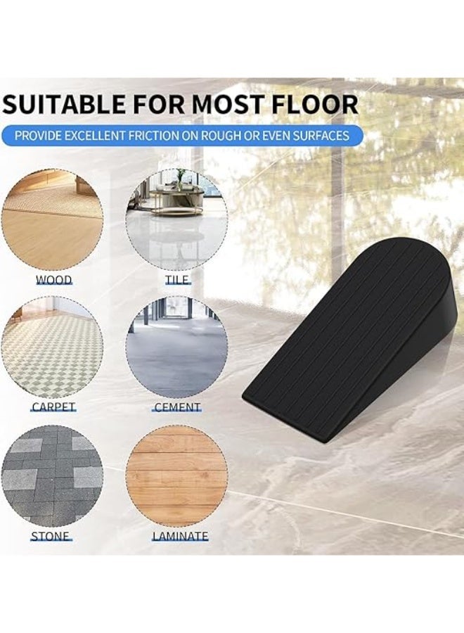 2 حزمة كبيرة الباب سدادات، إضافية كبيرة الباب المطاطي سدادات، لأسفل الباب، الباب المطاطي يتوقف، غير الخدش سدادات اسفين، غير انزلاق ومتانة، لجميع أسطح الأرضية - Image 4