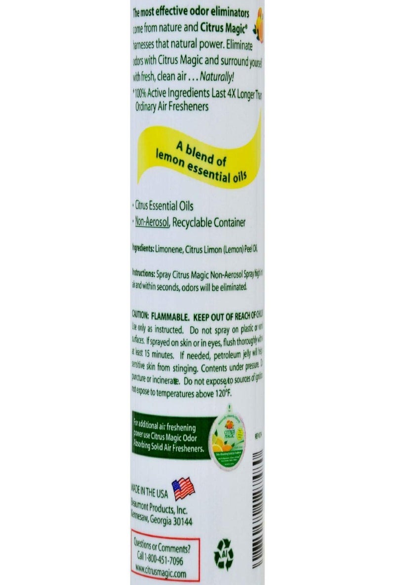 Citrus Magic رذاذ معطر للجو من سيتروس ماجيك لإزالة الروائح الطبيعية، ليمون استوائي، 3 أونصات - Image 3
