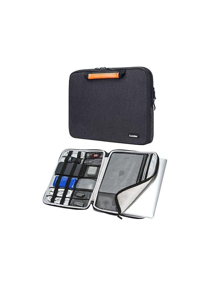 iCozzier Handle Laptop Briefcase Shoulder Bag Electronic Accessories Organizer Messenger Carrying Case Laptop Sleeve Protective Bag - Image 1