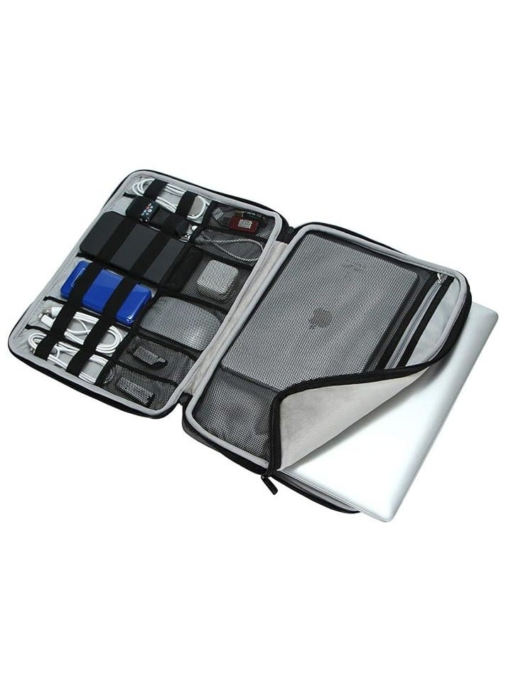 iCozzier Handle Laptop Briefcase Shoulder Bag Electronic Accessories Organizer Messenger Carrying Case Laptop Sleeve Protective Bag - Image 4