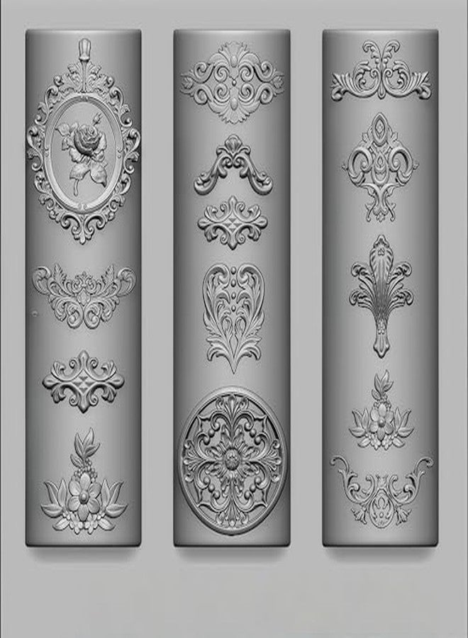 Buildcon Nail Accessories for Nail Art, Silicone Nail Molds with 3D Nail Art Gel, Nail Art Molds for Blossom Gel Designs, Elegant Palace Relief Style Nail Art Charms - Image 2