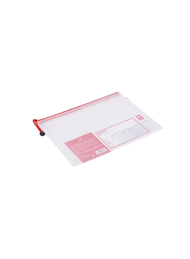 Deli A4 Zip Mesh Document Folder ,Transparent File Envelope with Zipper - Image 2