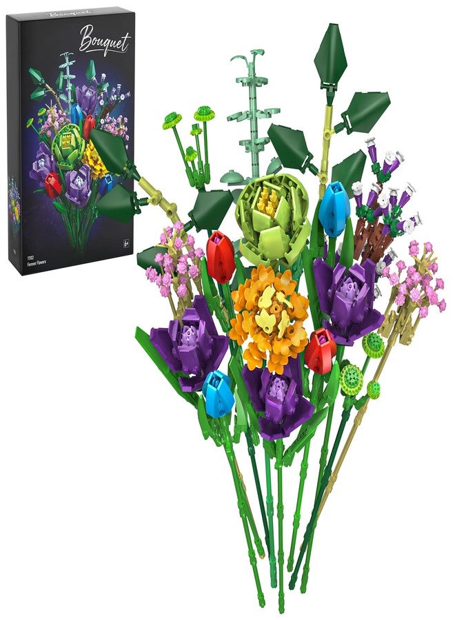 GEVINST Flowers Bouquet Building Set, Artificial Flowers Botanical Collection Kits for Home Decoration, Adults Women Teen Girls Ages 14+, Gifts for Birthdays Valentines Mother's Day - Image 1