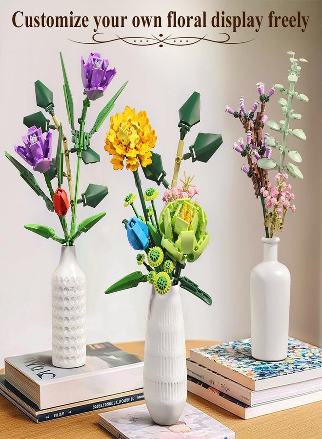 GEVINST Flowers Bouquet Building Set, Artificial Flowers Botanical Collection Kits for Home Decoration, Adults Women Teen Girls Ages 14+, Gifts for Birthdays Valentines Mother's Day - Image 3