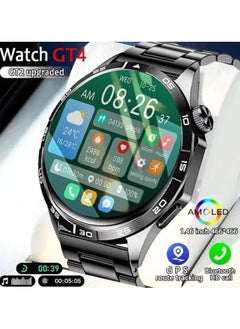 Hommtel "Watch GT4 Smartwatch – 1.65'' HD AMOLED Display, IP68 Waterproof Fitness Tracker with Heart Rate & Sleep Monitor, Long Battery Life – Includes 3 Straps – Sleek Unisex Design for Men & Women"  - Image 3