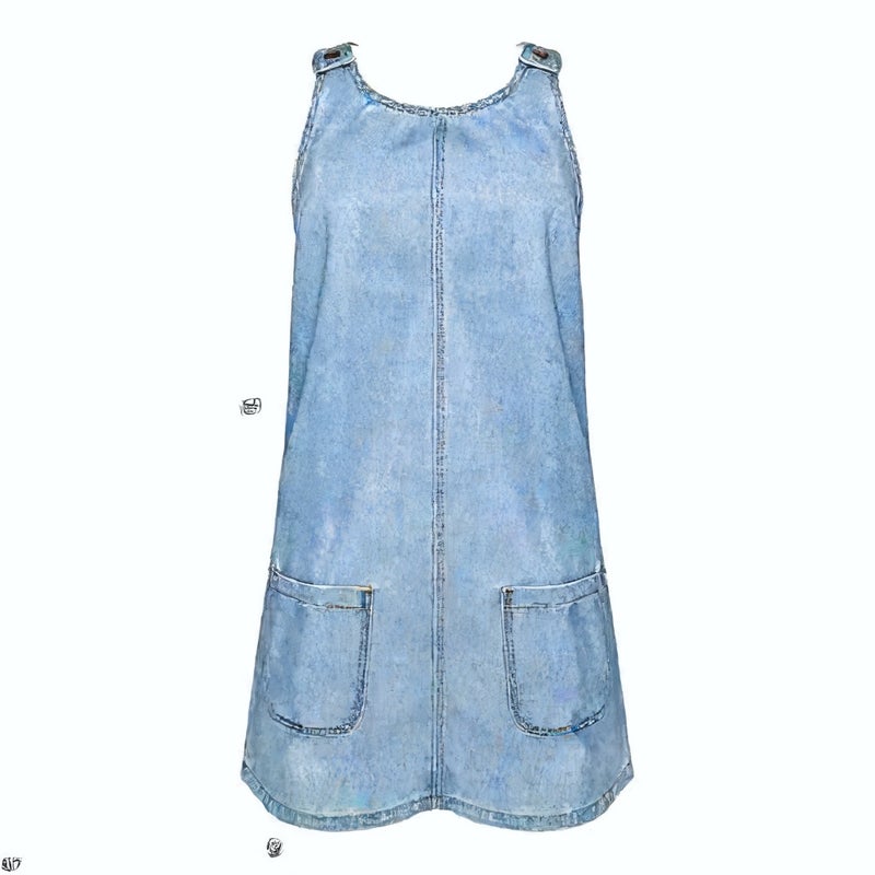 Women's Denim Dress Summer Sleeveless Casual Bodycon Midi Dress - Image 5