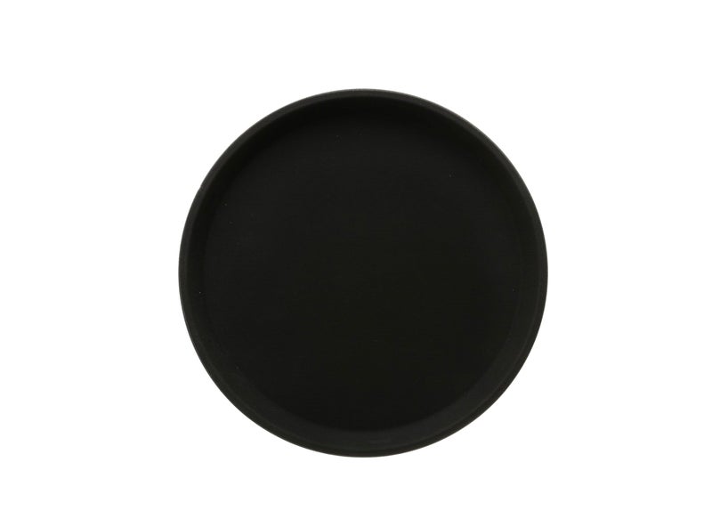 ProKitchen.Homes Prokitchen Round Anti-Skid Fiber Tray, Black Serving Platter Tray for Restaurants, Bars, and Cafes, Non-Slip, Lightweight, and Sturdy Serving Tray (14-Inch) - Image 1