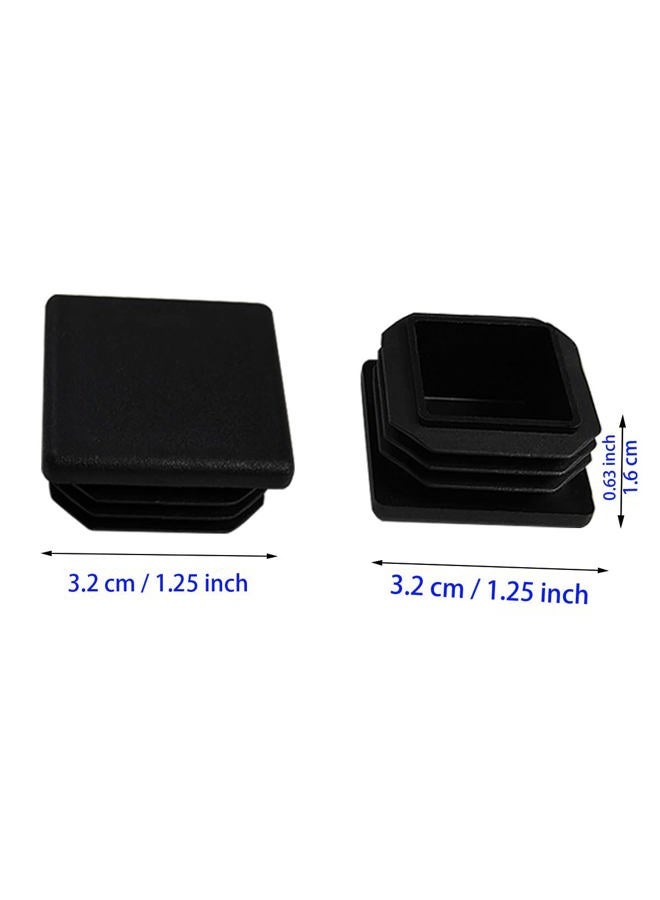 ZYYC 12 Pack 1.25 Inch Square Plastic Plugs, Black, Square Tube End Caps, Non-Slip, Anti-Scratch, Plastic Grip - Image 2