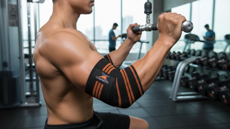XSPORT Gym Elbow Brace Support and Protect Elbow During Exercise, Weight Carrying Gym - Image 2