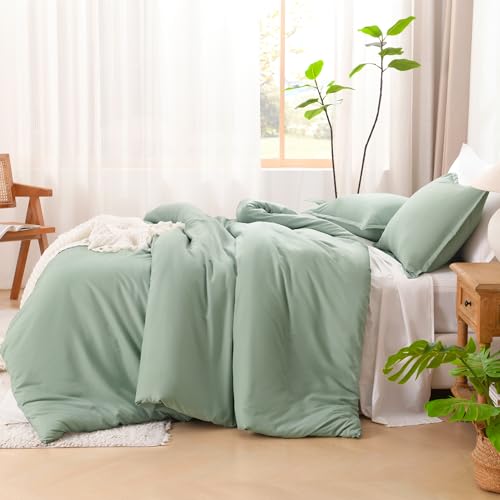 Litanika Twin XL Comforter Set Sage Green, 2 Pieces Comforter Sets Soft Down Alternative Comforter All Season Quilt Blanket (66x90In Comforter & 1 Pillowcase) - Image 5