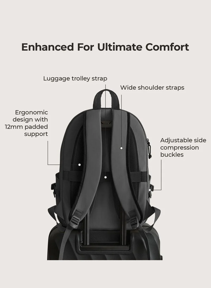 BAGSMART Black BAGSMART Soar 25L 180° Open Clamshell Travel Backpack Set  | Best Price UAE