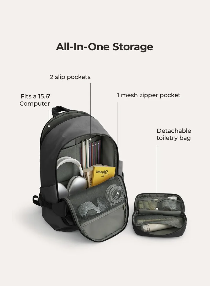 BAGSMART Black BAGSMART Soar 25L 180° Open Clamshell Travel Backpack Set  | Best Price UAE