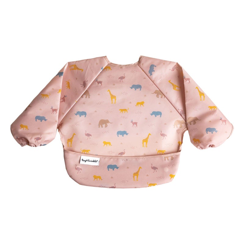 Tiny Twinkle Long Sleeve Bib for Babies & Toddlers | Waterproof Smock Bib for Eating | Machine Washable & Mess-Proof Feeding Essentials | Newborn Shower Gift (Petite Safari, 2-4Y) - Image 4