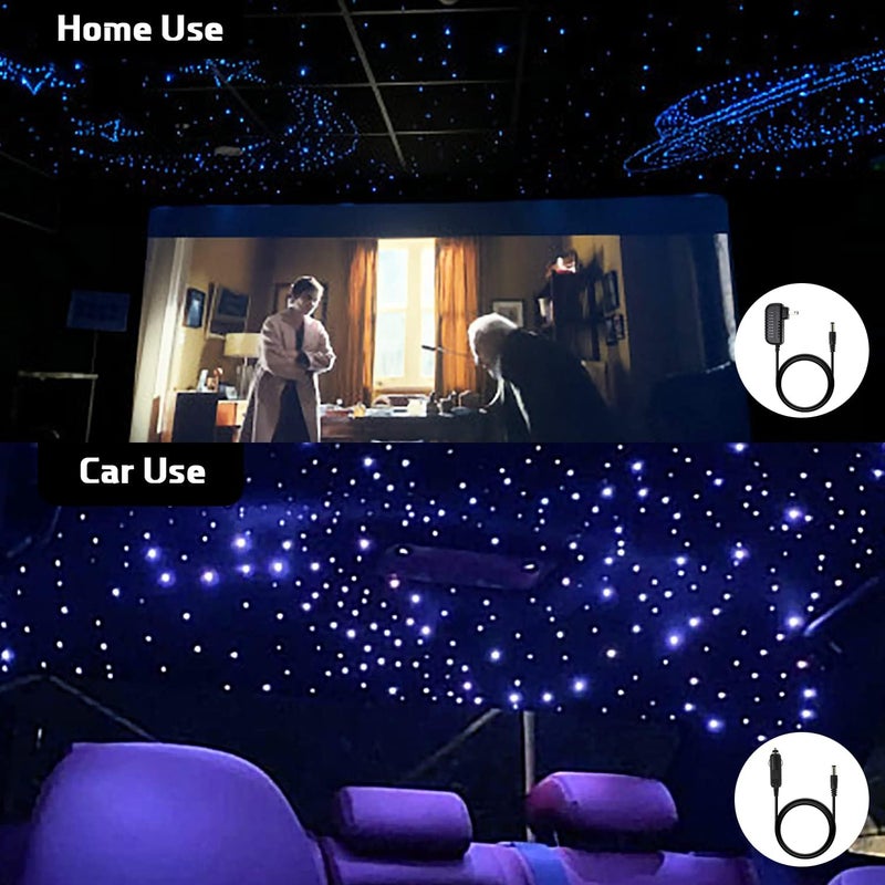 Amki 16W Fiber Optic Lights,Starlight Headliner Light Kit APP/Remote Control Sound Activated Mode for Car&Home Decoration,Optical Fiber Cable Strands 0.75mm/0.03in 6.5ft/2m 450pcs - Image 4